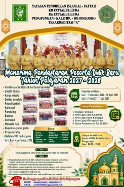 PPDB KB RA FATTAHUL HUDA TAHUN PELAJARAN 2026/2027